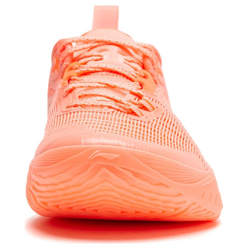 New LiNing Speed 10 Durable Breathable Low Top Basketball Shoes Men's Neon Orange Orange ABAU021-3