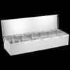 Huihuang Large Stainless Steel Seasoning Box with 6 Compartments and Spoons