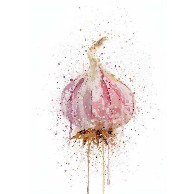 Simple Watercolor Vegetables Botanical Canvas Painting Wall Art Pictures Food Posters Art Prints Living Room Kitchen Home Decor