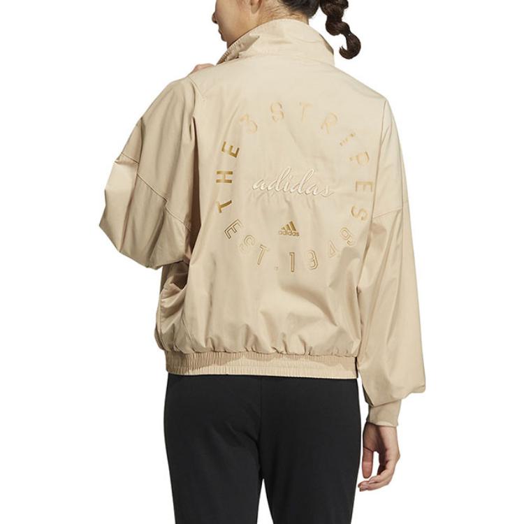 adidas Jackets Women's Khaki Stand Collar Moderate Other HZ7038