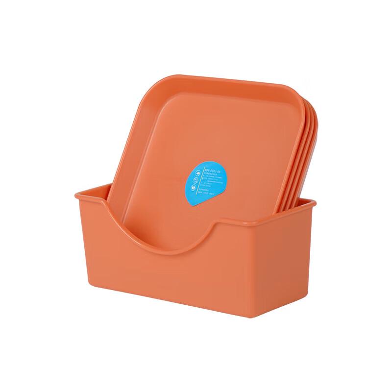 BoBao European Style Square Plastic Snack Tray Set