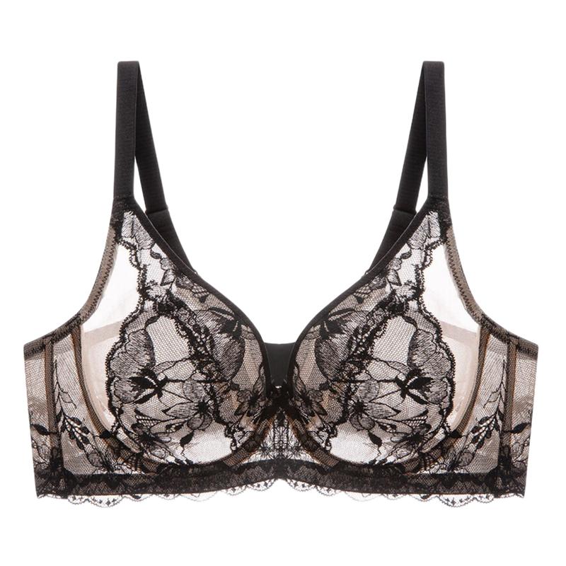 Audifeen Women s Sexy Lace Thin Push-up Bra XB4316 80B
