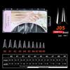 Ultra-Thin Transparent Wearable Nail Tips, Full/Half Cover, Natural Color, 100-Piece Box.