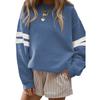 Ladies' Fashionable Solid Color Long Sleeved Sweatshirt