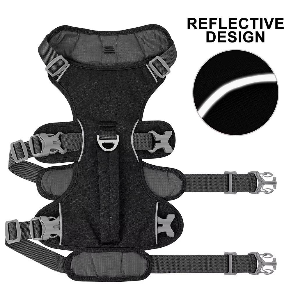 With Handle Reflective Pet Harness Adjustable Design Nylon Pet Vest Dog Harness Bulldog Training