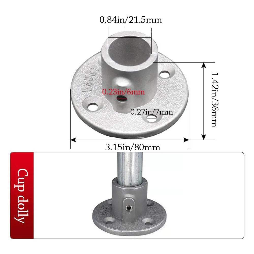 1\2''/3\4"/1'' Pipe Fitting Connector Fixed buckle Circular Frame Fasteners Aluminum Alloy Steel Elbow Circular Pipe Connector