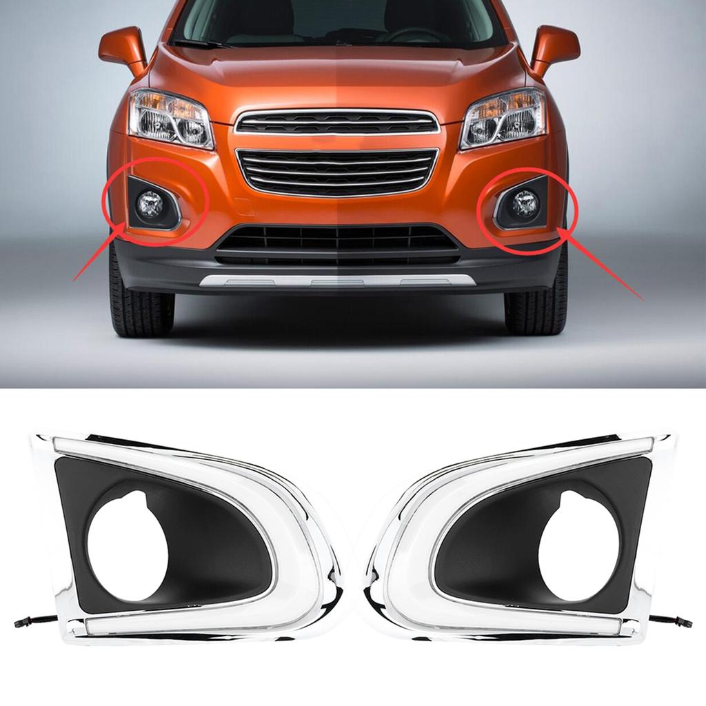 Pair of 12V LED DRL Daytime Running Lights Three‑Color Fit for TRAX 2014‑2015