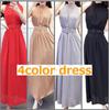 ALL DAY Shining Long Dress with Sleeveless Chiffon Maxi Perfect for Casual and RW30GRL Belt, Self-Adjustable Dress, Parties, Events, Resorts, Wear,
