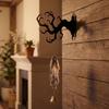 Acrylic Silhouette Black Cat Hanging Bell Wall-mounted Hanging Ghost Wind Chime Halloween Welcome Sign Spooky