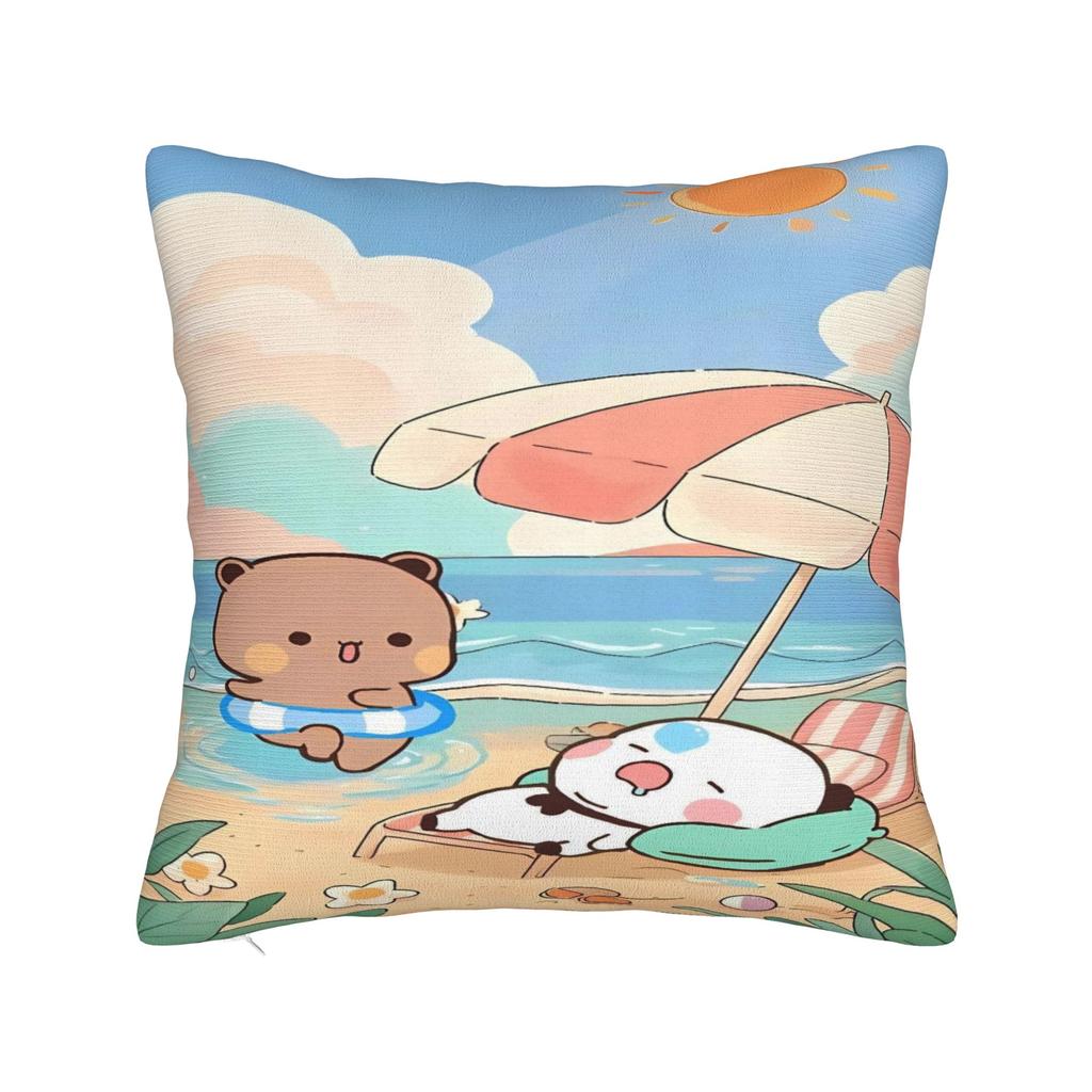 Pillow Case Panda Bubu Dudu Pattern Polyester Pillow Cover Cushion Cover Graphic Pillowcases For Chair Sofa Home Decoration