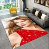 Sänger T-Taylor Singer Musik Teppich Teppich für Spielzimmer Schlafzimmer Wohnzimmer Sofa Heimdekoration, Kinder Teppich rutschfeste Bodenmatte Geschenk