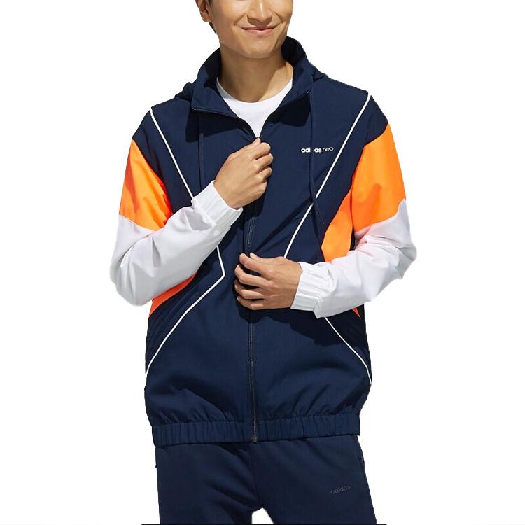 Adidas Neo Casual Sports Hooded Jacket Men Outerwear Collegiate-Navy-Blue FK3493