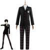 Game Persona 5 Ren Amamiya Akira Kurusu Kostum Cosplay Men's School Uniform Unisex Halloween Suit Coat Party Black Uniform Set