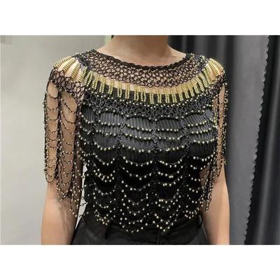 1920s Shawl Wraps Gatsby Beaded Evening Cape Bridal Shawls Bolero Flapper Cover Up Wedding