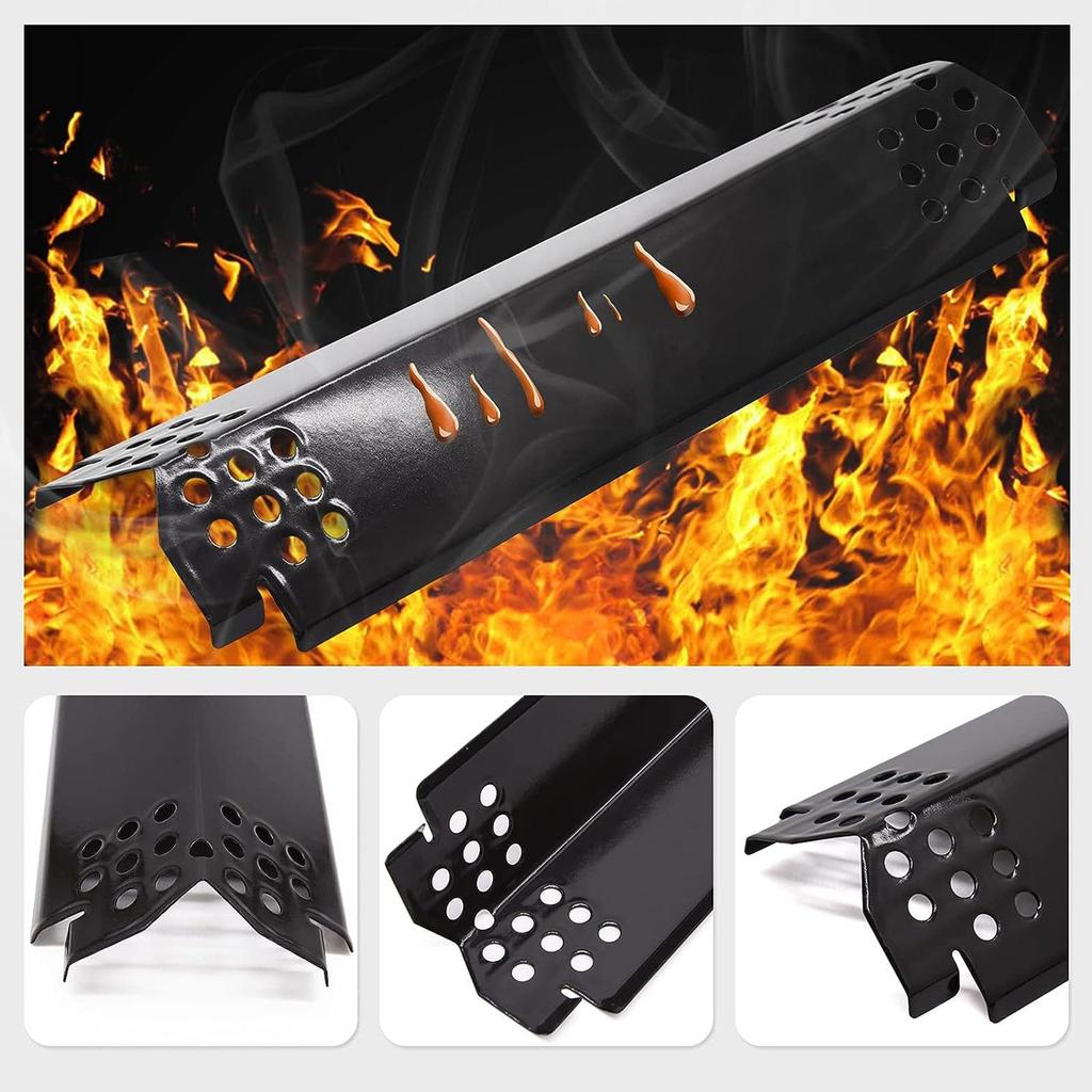 Grill Heat Plates, Flame Tamer,14.6 inch Universal Replacement,Burner Cover,Heat Tent for Backyard
