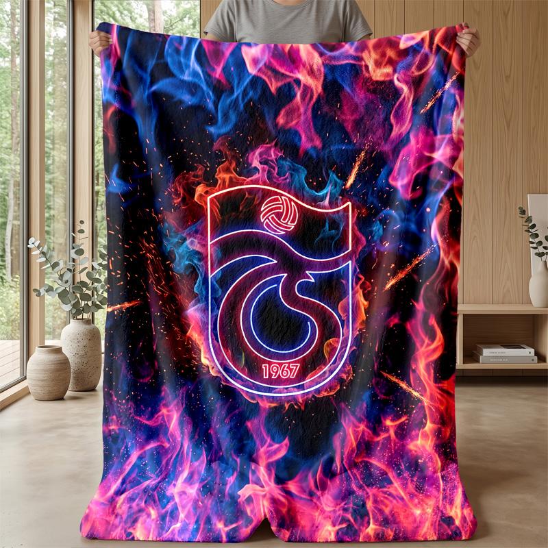 Manta de Franela Suave y Polar del Trabzonspor FC Ligera Acogedora Cálida Manta de Tiro Para Sofá Cama Decoración del Hogar