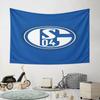 Blue Schalke 04 Logo Design Pattern Wall Hanging Tapestry Decorative Tapestry Home Decor for Bedroom and Living Room