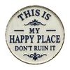 Funny Home Metal Wall Hanging Plaque This Is My Happy Place Do Not Ruin It Garden Fence Door Sign For Farmhouses Decors