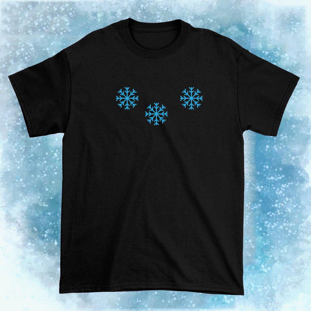 

Snowflake Black T shirt Size S5XL Unisex T-Shirt XXXL