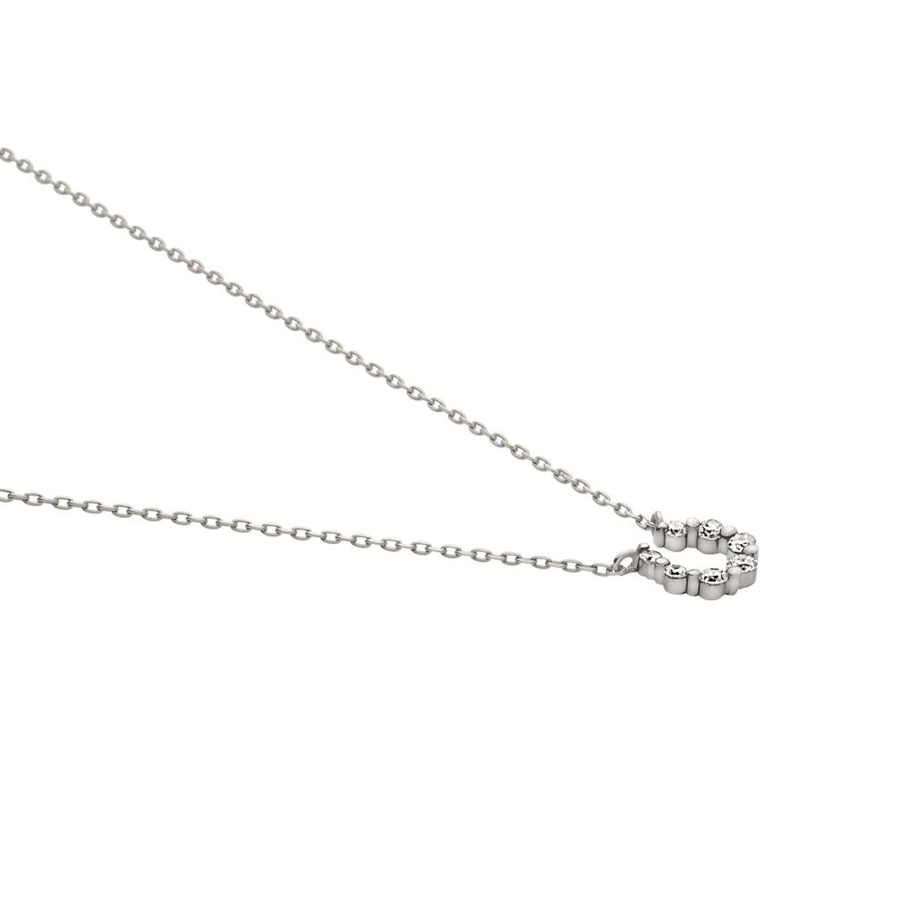 Necklace K10 White Gold Horseshoe Diamond AJBN136440DI [Vendome Aoyama] [Official]