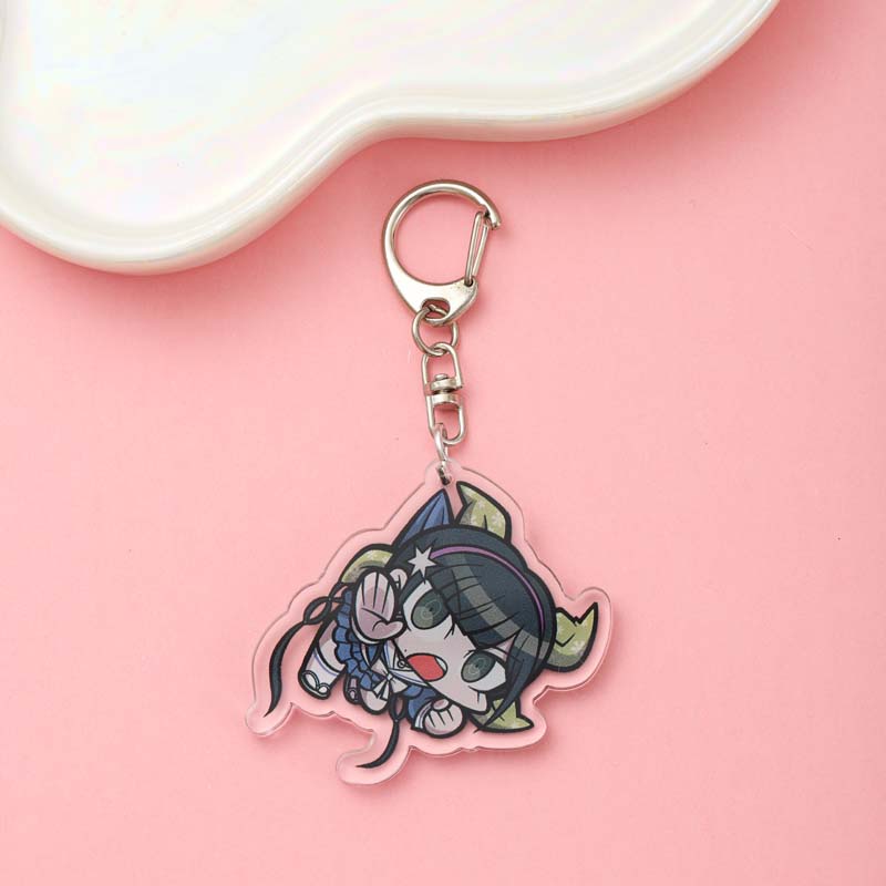 1/19Pcs Game Cartoon Danganronpa Acrylic Keychain Cute Backpack Pendant Funny Bag Charms Accessories Decoration Holiday Gifts