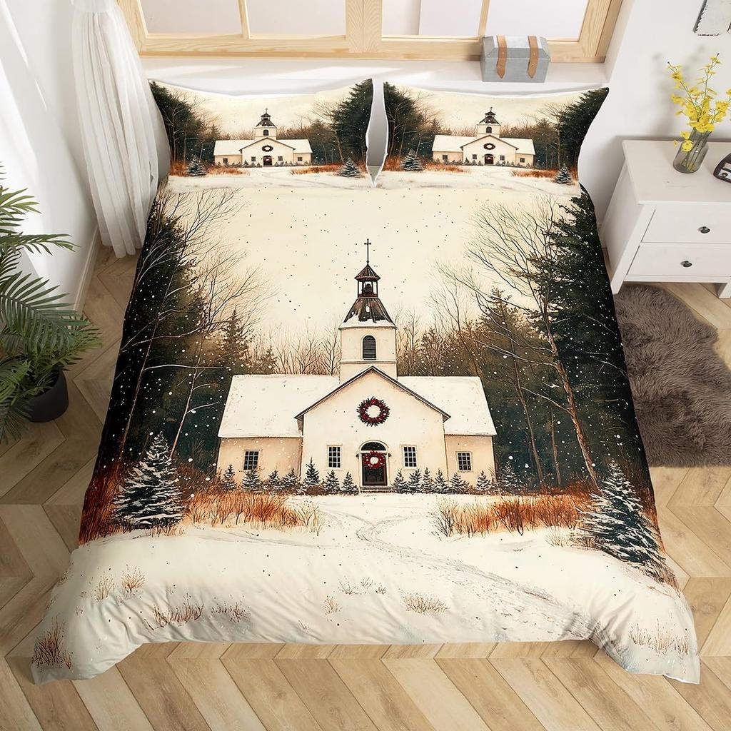 Comforter Merry Christmas King Size Cute Bedding Set For Kids Boys Girls Bohemian Room Decor Bedding Collection 3 Pcs