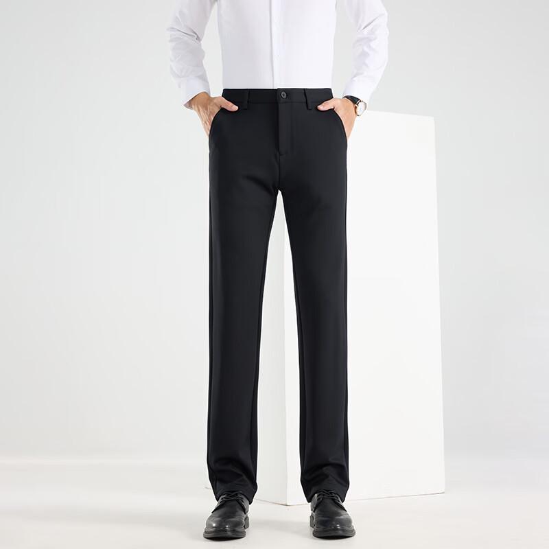 

FengXun Men s Straight-Leg Casual Trousers 38