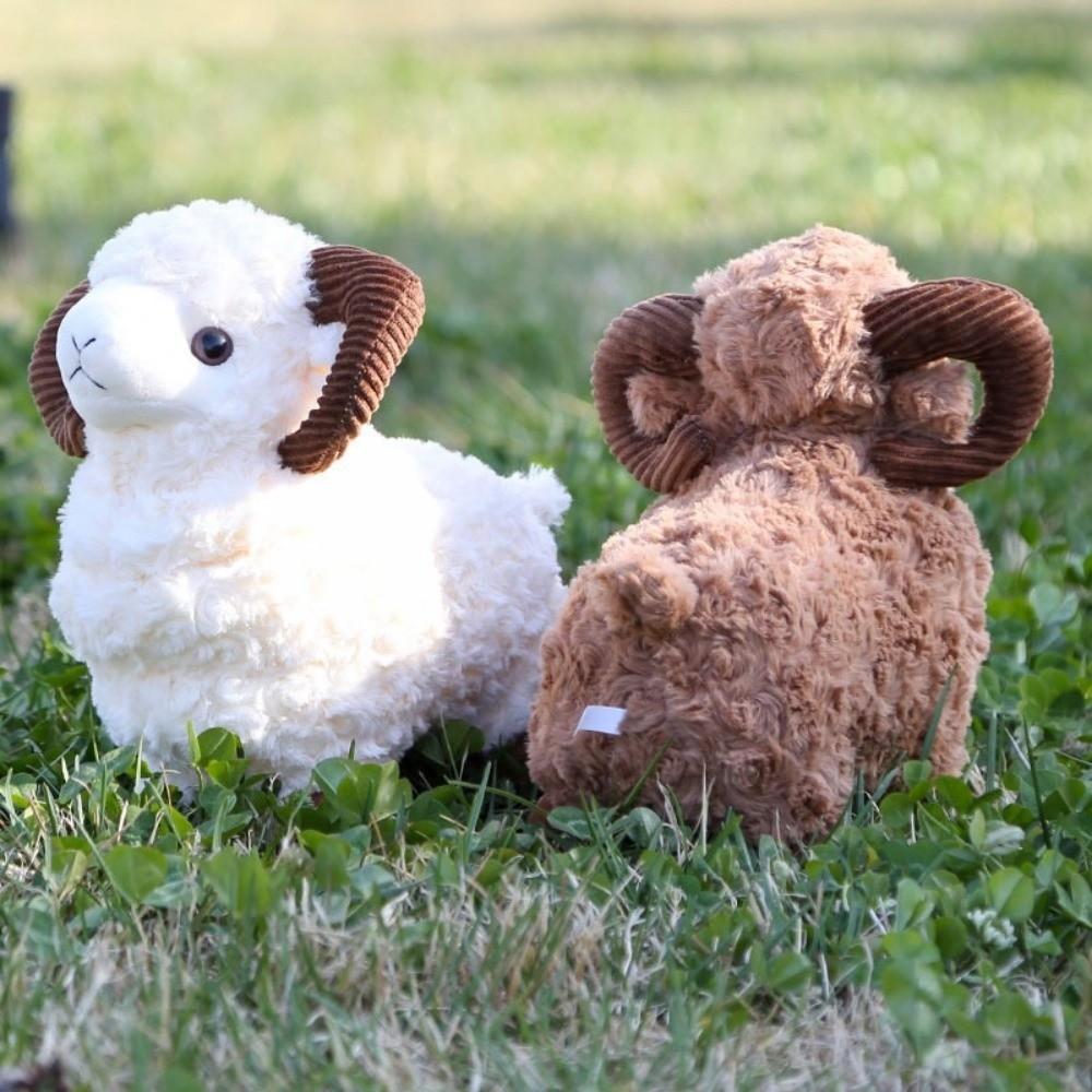 Soft Plush Sheep Plush Toy Fluffy Fur Lamb Plush Doll Gifts Year of the Sheep Mascot Birthday