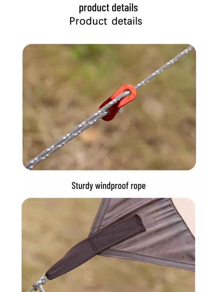 Octagonal Vinyl Camping Canopy: Thickened, Portable Sunshade & Rainproof Butterfly Awning