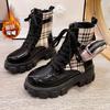Trendy Pocket Bag Martin Boots Fleece Thick-Soled Round Head Short Fashion Boots
