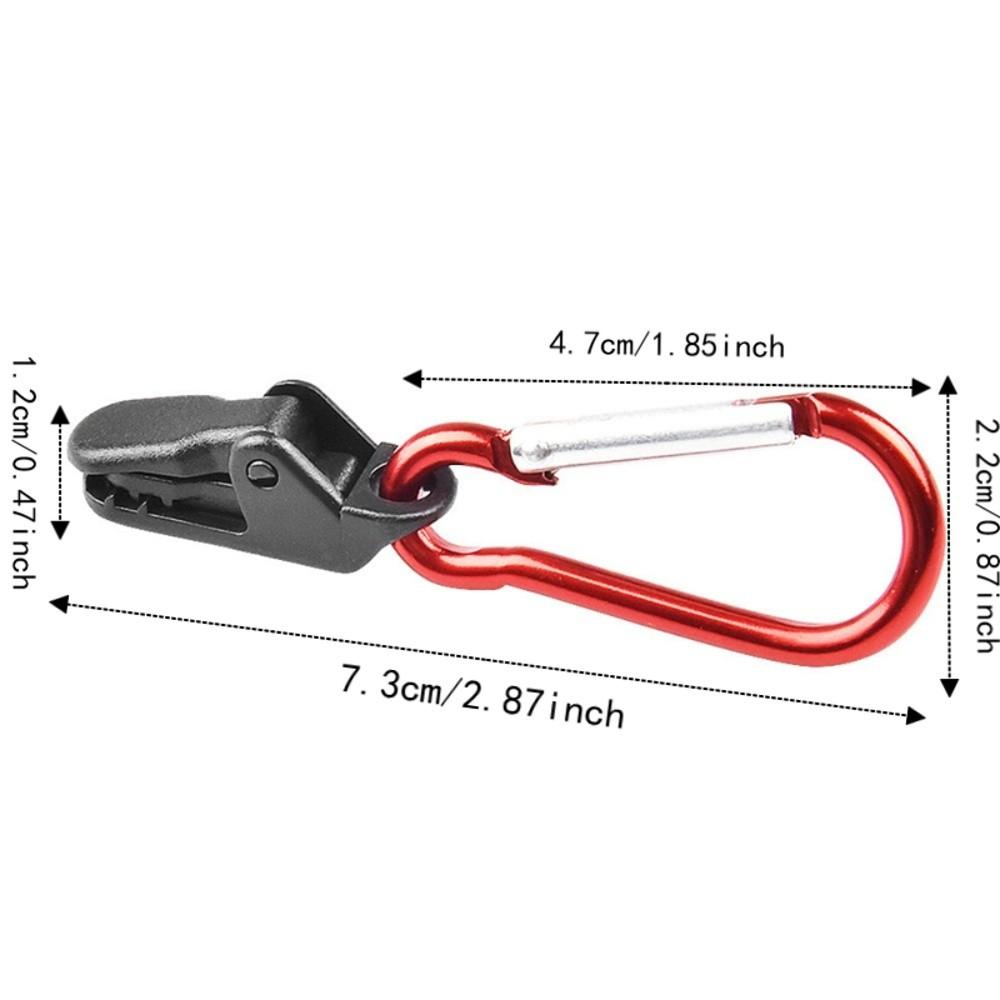 20 Pcs Heavy Duty Tarp Clamps With Carabiner Tent Snaps Durable Awning Clips Farming Garden