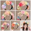 Colorful Children Flower Headband Simulation Flower Bridal Crown Floral Garland  Photograph