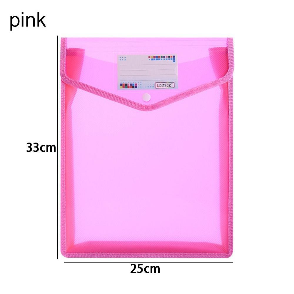 Large Capacity Waterproof PVC Bag Envelope Folder A4 File Folders Document Bag File Organizer