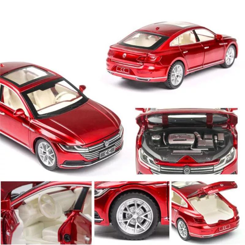Volkswagen Arteon CC Sport Coupe Simulation Diecast & Toy Vehicles Sounds & Light Pull Back Car 1:32 Alloy Model Gifts For Children