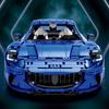 Technical Racing Blue Sports Car RB11010 GT110 Building Model Car, 5480PCS 1:8 Colletible Building Blocks Gift For Car Lovers