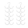 2Pcs Space Saving Belt Scarf Storage Hanger Metal Scarf Tie Rack Multi-layer Scarf Hanger  for Home