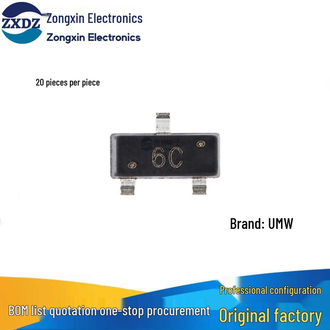 

BC817-40 6C NPN Transistor, SOT-23, 45V/0.5A, Surface Mount, Pack of 20