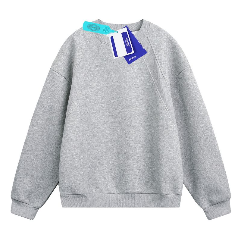 Wassup Design-Focused Niche Mid-Collar Casual Versatile Warm Spring and Autumn Design-Focused Oversized Raglan Sleeve Sweatshirt for Men