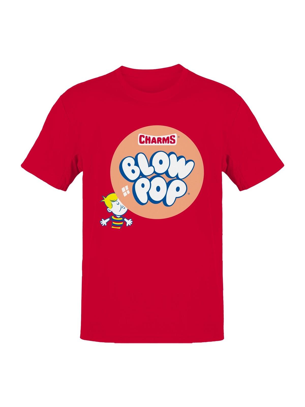 Officially Licensed Blow Pop Lollipop Candy Charms Treat Mens T-shirt XL