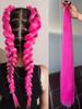 Colorful Elastic Hair Ties Braid Ponytail Hair Extensions for Women