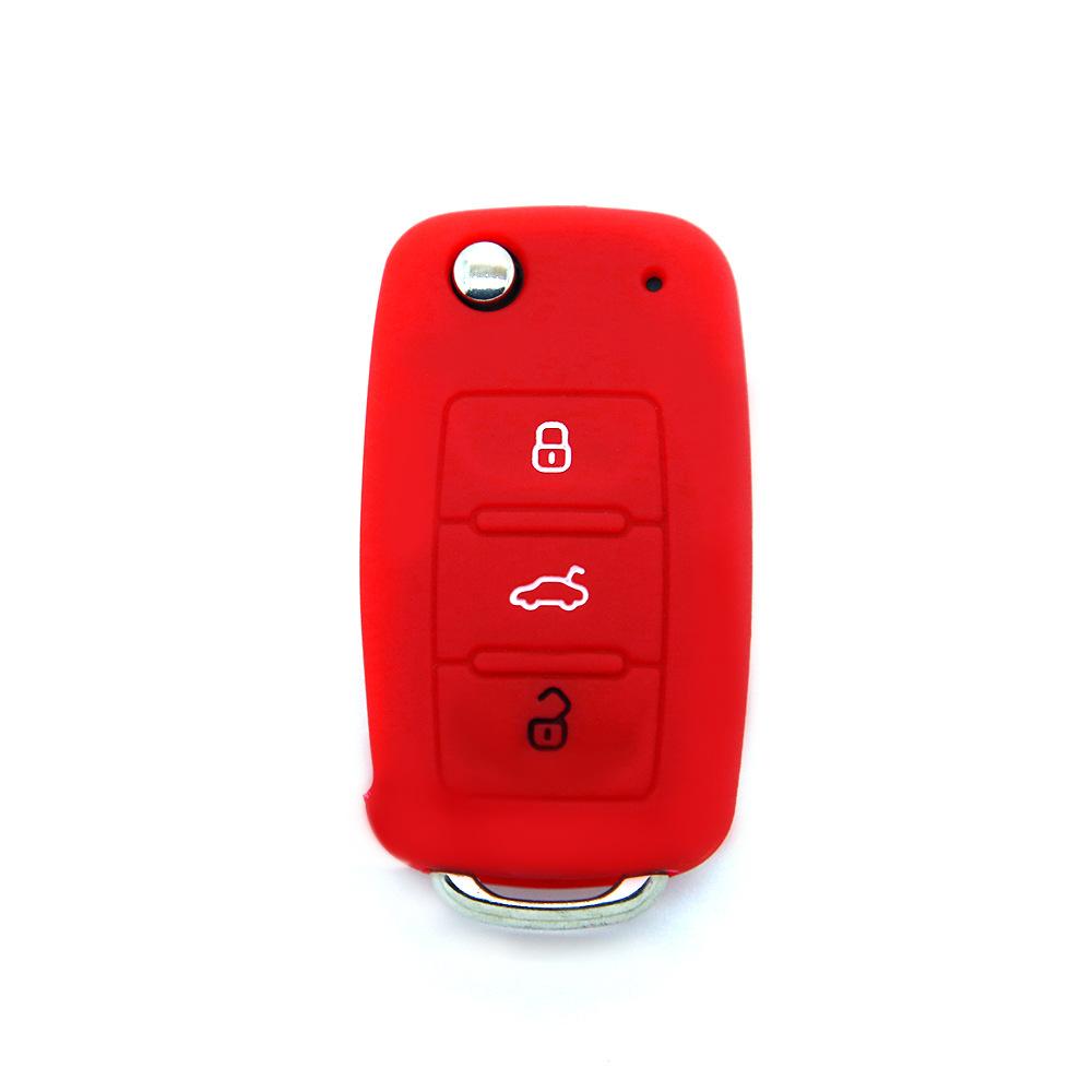 Suitable for Volkswagen Bora Santana Golf Car Silicone Key Cover Soft Rubber Key Bag Remote Control Protective Cover
