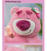 Strawberry Bear Doll & Preserved Rose Bouquet - Soap Flower Gift for Girlfriend