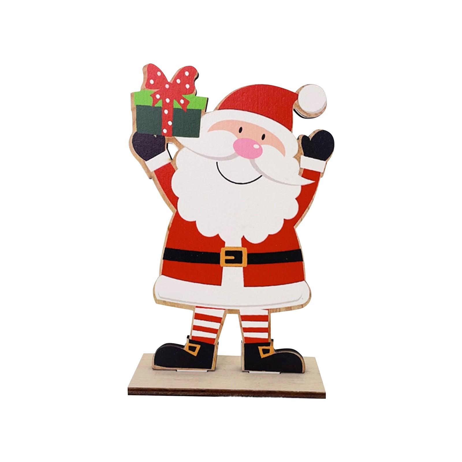 

Рождественские деревянные украшения, креативные декоративные настольные украшения One Size