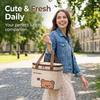 Portable Insulated Bento Box Storage Bag Cute Cartoon Oxford Thermal Lunch Bag For Outdoor Travel Picnic Large Cpacity Handbag