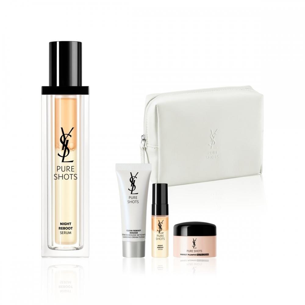 Yves Saint Laurent Pure Shot Night Reboot Serum Set 50ml  +deluxe 3pcs +PureShot
