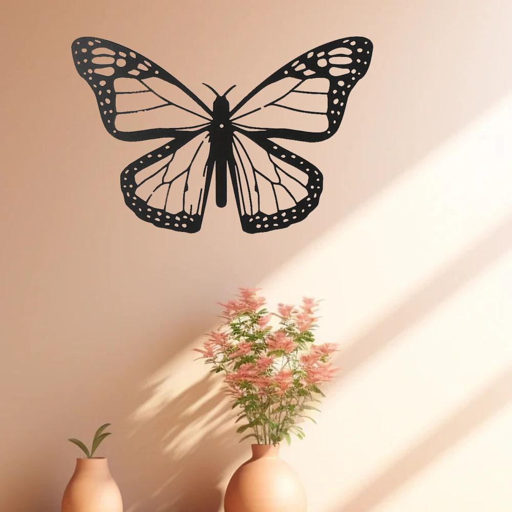 1pc Butterfly Metal Wall Decor Elegant Silhouette Butterfly for Garden & Room Decoration, Stylish Hanging Wall Art for Any Space