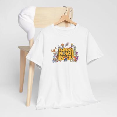 Maglietta Vintage Cartoni Animati del Sabato Mattina, T-Shirt Unisex, School House Rock, Retrò