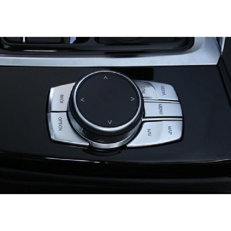 For BMW 3 4 Series M3 M4 2013-2019 Silver Center Console Control Button Trim 5PC