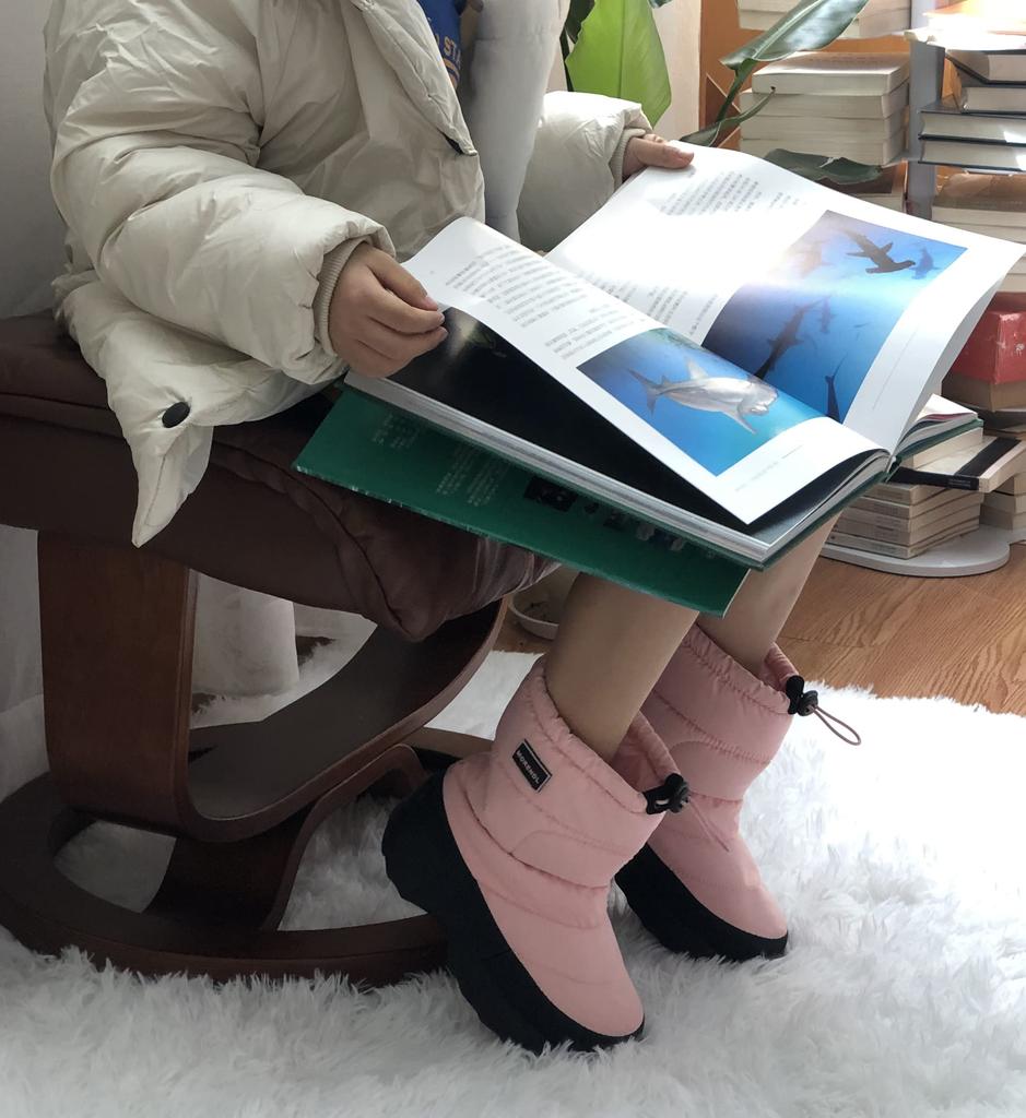 MORENDL and Snow Cotton Shoes for Snow Winter Snow Snow Cold Girls and Size 23CM Kids' Women's Boots, Play, Boots, Children's Shoes, Non-Slip,