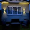 Solar LED Light Outdoor Waterproof Wall Lamp Dusk To Dawn Fence Lighting for Summer Garden Yard Porch Walkway Camping Home Dec